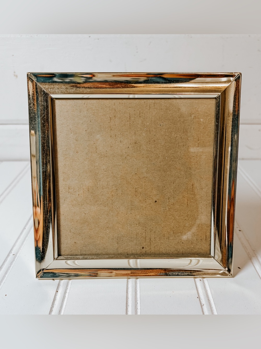 Vintage Gold Brassy Square Picture Frame